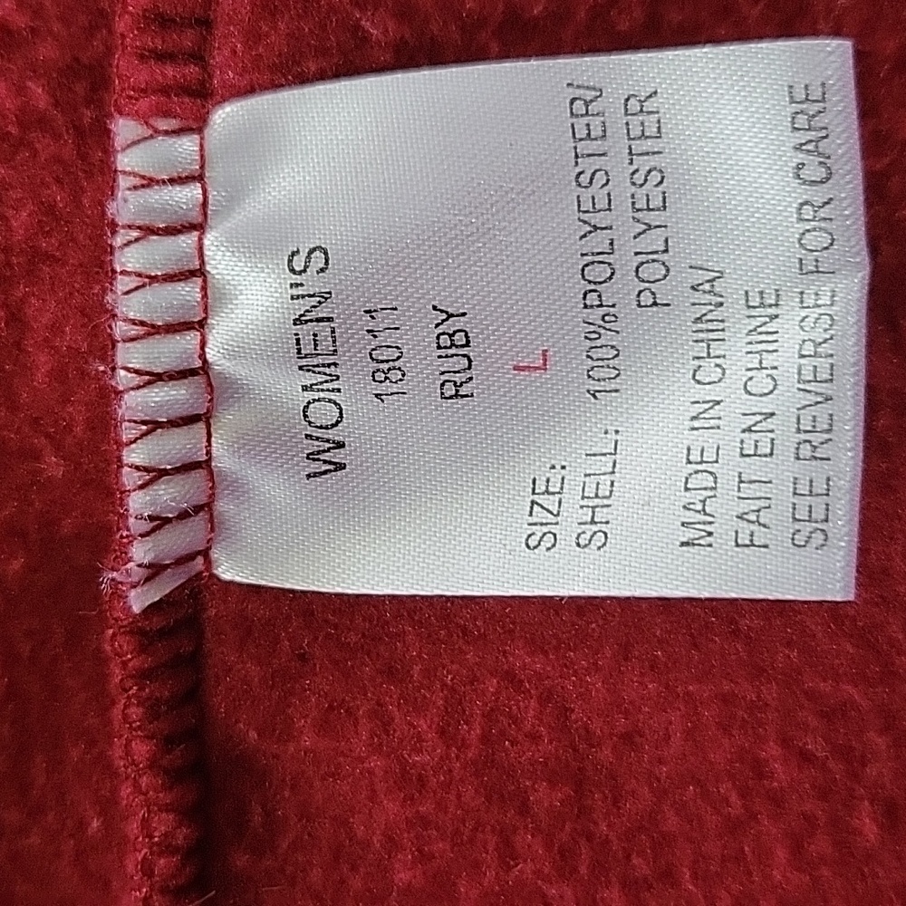 Woolrich Women's Lg Burgandy Fleece Vest - Picture 6 of 16